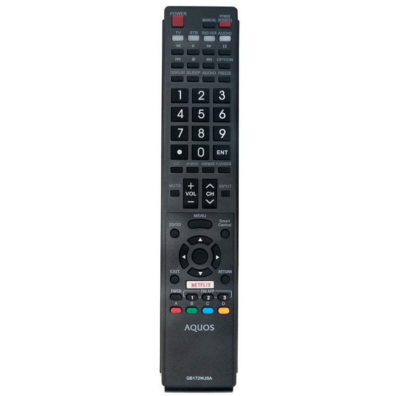 ZdalaMit GB172WJSA Replace Remote Applicable for Sharp Aquos TV LC-70LE660U LC-80LE661U LC-70C6600U LC-70EQ30U LC-70LE661U LC-60EQ30U LC-60LE661U LC-60LE660U LC-60C6600U LC70LE660U LC80LE661U LC70C6600U - Image 1
